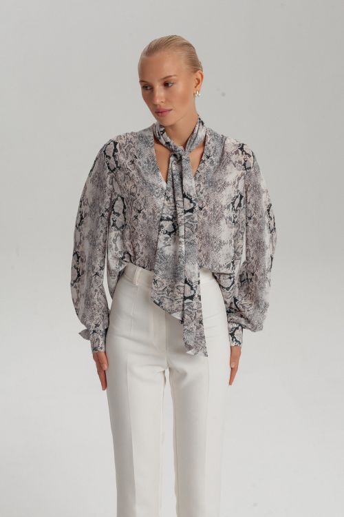 Рубашка змеиный принт