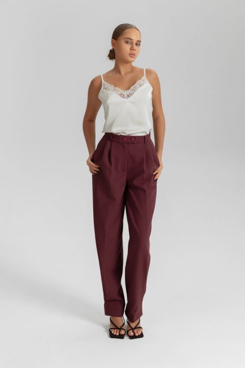 Брюки-палаццо с зауженным низом