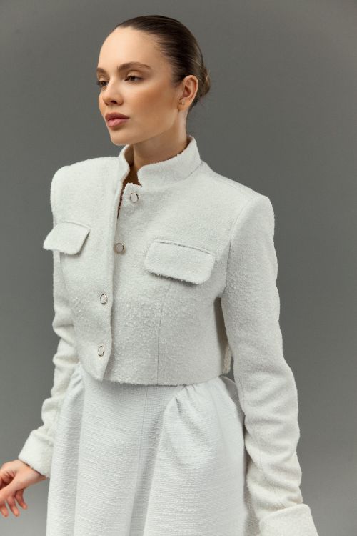 Жакет твид укороченный