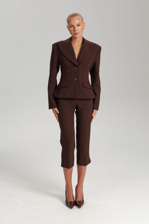 Жакет приталенный однобортный