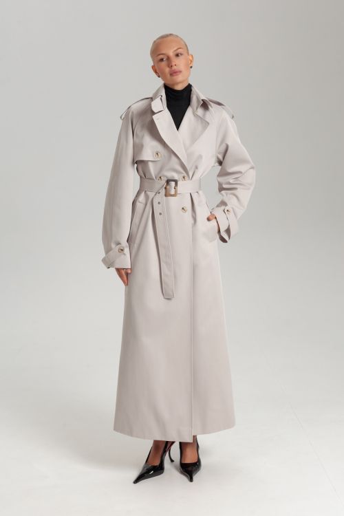 Классический двубортный тренч