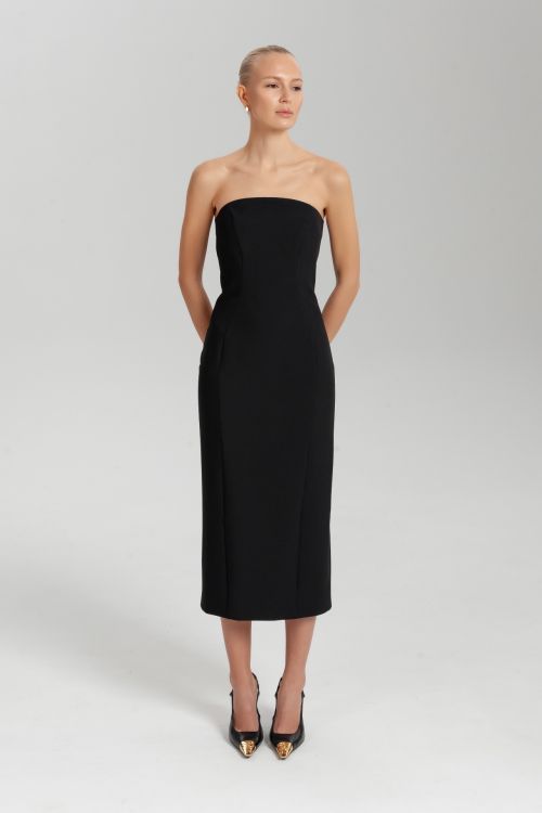 Платье-бандо силуэтное