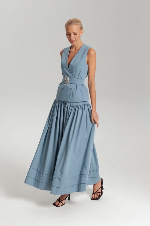 Юбка в складку в длине миди