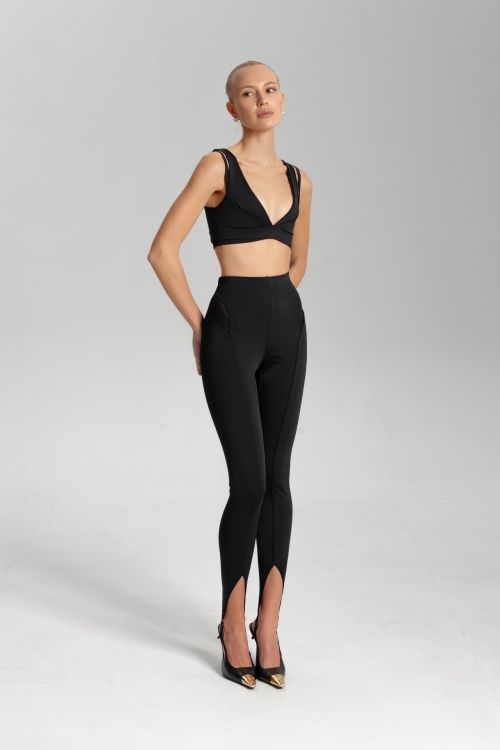 Легинсы с прозрачными вставками