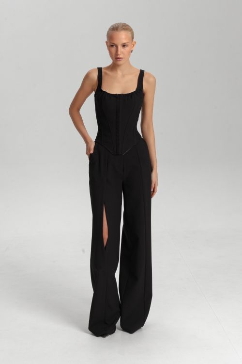 Брюки с передним разрезом