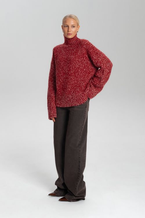 Свитер с горлом из шерсти и мохера