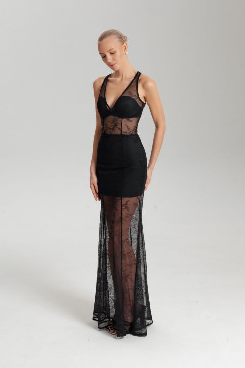 Юбка макси из кружева